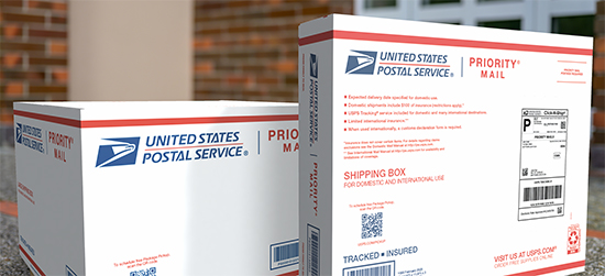 Boxes outside a residence for goldrushdispatch package pickup.